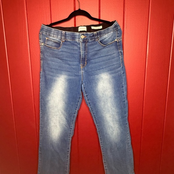 Women’s Blue Distressed Straight Leg Jeans Size 12 - Picture 2 of 5